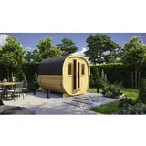Wolff Finnhaus Cube 230 Art 1 naturbelassen Typ 4 mit 2 frontseitigen Fenstern und Holzrückwand Bausatz zur Selbstmontage