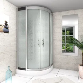 AcquaVapore Duschkabine Dusche D46-00M1 Komplettdusche Fertigdusche 80x80 cm - Weiß