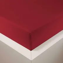 Traumschlaf Spannbettlaken Baumwolle-Jersey-Lyocell 120 x 200 cm Rubin