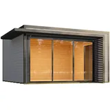 Weka Gartenhaus Amberley 4 x 4 m Grau