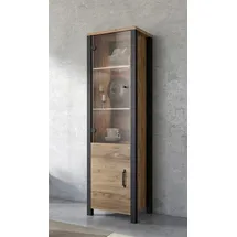 Home Affaire Vitrine Olin 56 x 43 x 191 cm Schwarz