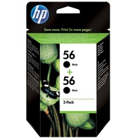 HP 56 schwarz 2er-Pack C9502AE