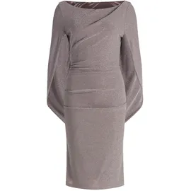 Vera Mont Cocktailkleid Glitzer-Look Taupe/Silver 42