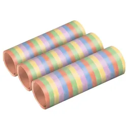 3 Luftschlangen Pastell Regenbogen Farben