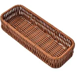 Gewebter Aufbewahrungskorb, Rattan-Aufbewahrungsschale, Weidenkorb, für Brot, Obst und Gemüse (S)