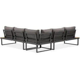 beautysofa MADISON Loungeset dunkelgrau