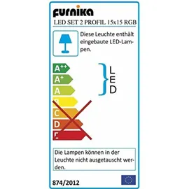 luma-home Multimedia-Ecksofa Couch mit RGB-LED Bluetooth Soundsystem USB, in Grau / Weiß / 15410 - Grau