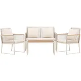 Luxusbetten24 Gartenlounge-Set Janel, inklusive weiche Kissen beige