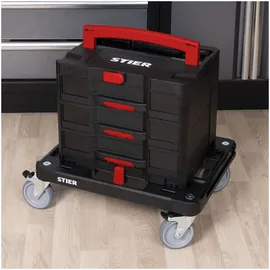 Stier Rollbrett Stahl schwarz 100 kg