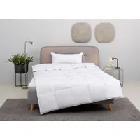 OTTO home Daunenbettdecke + Kopfkissen OTTO HOME "Cavanelle Bettdecke 135x200 cm, 155x220 cm", weiß, B/L: 135cm x 200cm Anzahl Teile 1, B/L: 40cm x 80cm Anzahl Teile 1, Bezug: Baumwolle Füllung: Entendaune/-feder, leicht, Bettdecken Bezug: 100% Baumwolle.