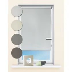 Seitenzugrollo KUTTI "Seitenzugrollo 'Luna', verdunkelnd, Klemmfix, ohne Bohren, Fixmaß" Gr. 8, weiß, B:140cm H:160cm, Polyester, Rollos, Sichtschutz, Sonnenschutz