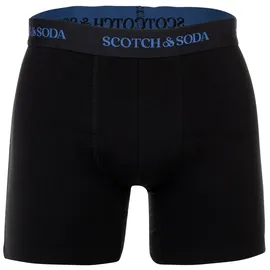 Scotch & Soda Boxershorts Solid Cotton Stretch schwarz S 3er Pack