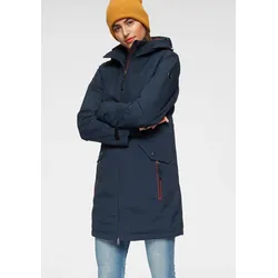 Funktionsparka, mit Kapuze, wasserdicht, atmungsaktiv & winddicht. Wassersäule 3000mm, Gr. 42, marine (Outdoorparka aus nachhaltigem Material), , 95425750-42