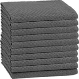 Famanu Küchentücher 10er Set - ca. 45x60 cm - Grau - Absorbierend und Nachhaltig