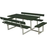 Plus Garten-Essgruppe »Basic« Kombimöbel + Anbau und 2 Rückenlehnen, (1-tlg), 260x184x75/45 cm grün