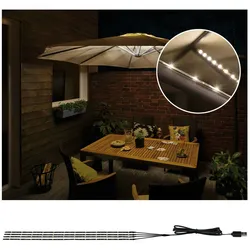 Paulmann USB LED Stripe Parasol-Light Schirmbeleuchtung Basisset 4x40cm  3000K 4x30lm Schwarz 94208