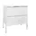 lookway Nachtschrank Aurora II 50 x 54 x 37 cm Silber/Weiß