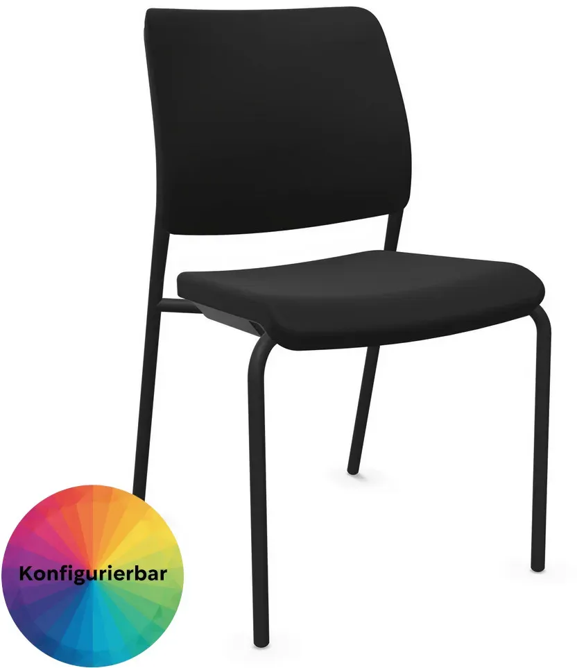 Dauphin Trend Office to-sync meet - stapelbarer Besucherstuhl mit...