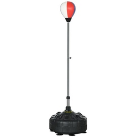 SPORTNOW Punchingball mit befüllbarer Basis und aufpusstbarer Schlagbirne Schwarz weiß, rot (Farbe: Rot, Sch