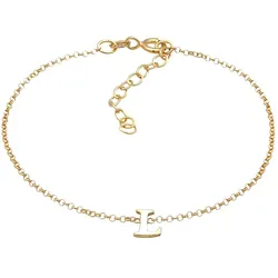 Elli Armband Buchstabe L 925 Silber goldfarben Damen 