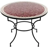 Marokkanischer MOSAIKTISCH "SUSAT" Gartentisch Eßtisch Mosaik Tisch rund ø 100cm