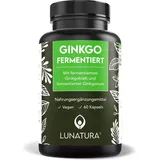Lunatura Ginkgo fermentiert aus Ginkgonuss & Ginkgoblatt - 60 Kapseln