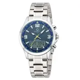 Funkuhr, blau, Armbanduhren, Herren, Funkuhr