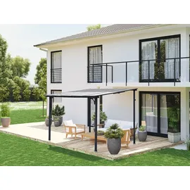 habitat garten Anbaupergola 3 x 3 m Dunkelgrau