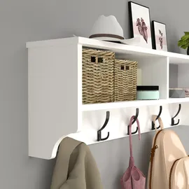 [en.casa] Wandgarderobe Åstorp Weiß