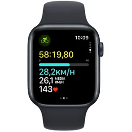 Apple Watch SE 2023 GPS + Cellular 44 mm Aluminiumgehäuse mitternacht, Sportarmband mitternacht M/L