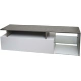 Mendler TV-Rack HWC-L35, Lowboard Fernsehtisch Sideboard TV-Schrank Kommode, Holz 47x170x40cm Staufach, Beton-Optik weiß