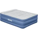 BESTWAY Tritech Queen Built-in Ac Pump Doppel-luftbett - Blue / Grey - 203x152x61 cm