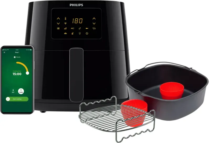 Preisvergleich Produktbild Philips Airfryer XL Connected HD9280/70 + Grillrost + Backform