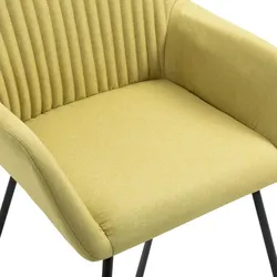 vidaXL Esszimmerstühle Stoff V12 : Farbe - Grün, Größe - 4 Stk.