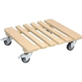 WAGNER® design yourself Pflanzenroller GH 0329 Holz hellbraun quadratisch 38,0 x 10,0 cm