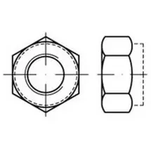 Industrial Quality Supplies Selbstsichernde Sechskantmutter M 12 x 1,75
