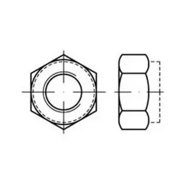 Industrial Quality Supplies Selbstsichernde Sechskantmutter M 12 x 1,75