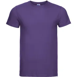 Russell Mens Slim T Herren T-Shirt lang geschnitten S - XXL NEU, purple, S