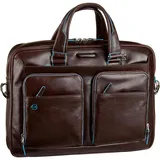 Piquadro Blue Square Computer Briefcase Mogano