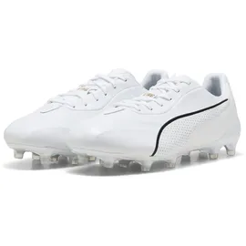 Puma King Platinum AG/Fg Unisex Weiß/Metallic Gold/Schwarz 48