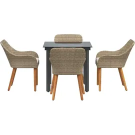 vidaXL Garten Essgruppe 5-tlg. Beige
