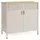 Songmics Aufbewahrungsschrank Holz 40 x 80 x 76 cm Sandbeige/Naturbeige