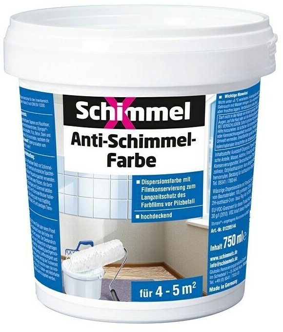 Pufas Anti-Schimmel Wandfarbe 750ml