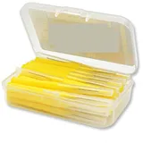 InterdentalbüRsten 30-50 Stück/Set Zahnstocher-Zahnreinigungsstäbchen, Zahnseide-Aufsatz, Interdentalbürste aus Kunststoff(30pcs-Yellow)
