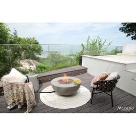 ELEMENTI Gasfeuerstelle "Roca" in Beton-optik, Grau, Stein, 87x37x87 cm (L x B x H)