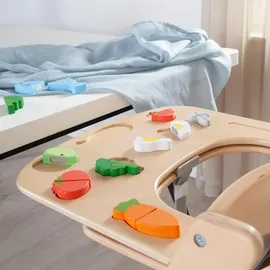 roba Essbrett mit Spielelementen - Passend für Hochstuhl Sit Up Flex - Inkl. 9 Elemente zum Spielen - Ab 6 Monaten - Holz natur