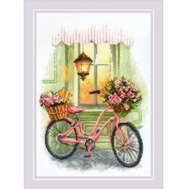 Riolis Kreuzstich Set "Eine Blumenreise", Zählmuster, 21x30cm