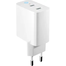 Forever 40W GaN PD QC Ladegerät 2x USB-C weiß - Weiß
