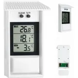 Digitales Thermometer, elektronisches Außenthermometer für Temperatur und Luftfeuchtigkeit, wasserdicht, für Kühlschrank geeignet, Temperaturanzeige,