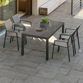 Stern New Top Gartenmöbel-Set 7-tlg. Tisch 200 x 100 cm aluminium
